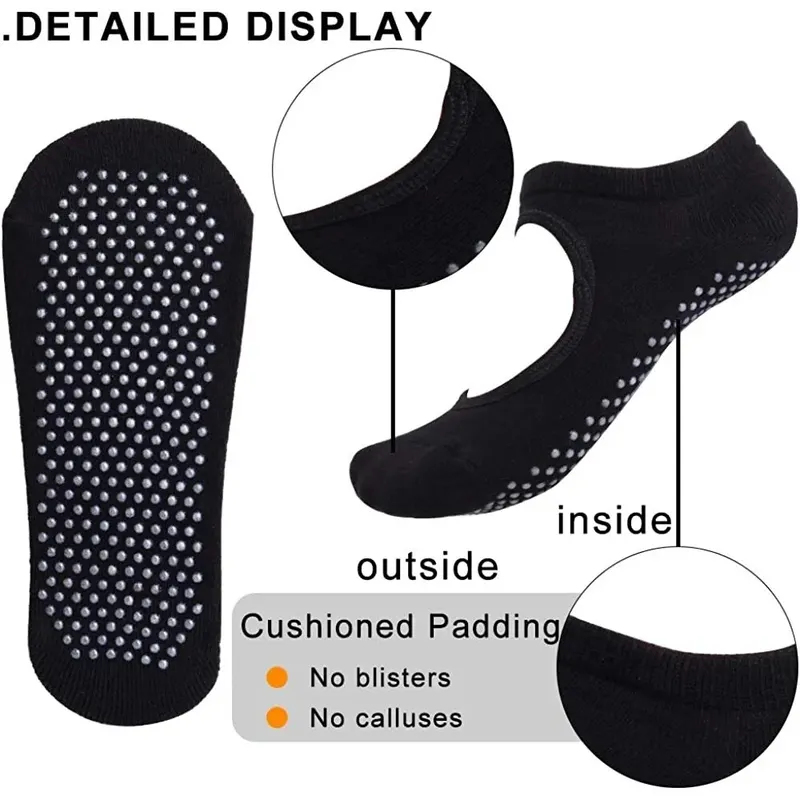 1-3pairs Backless Non-slip Fit - Pilate Yoga Workout ulasan dan harga