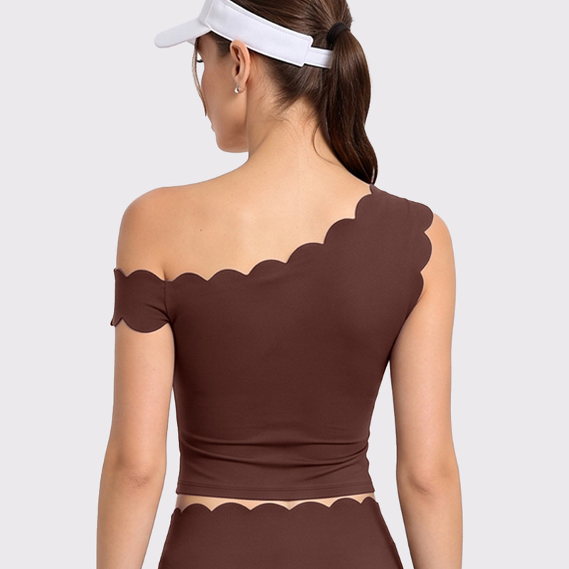 Women Scalloped One Shoulder P - Pilates Yoga One ulasan dan harga