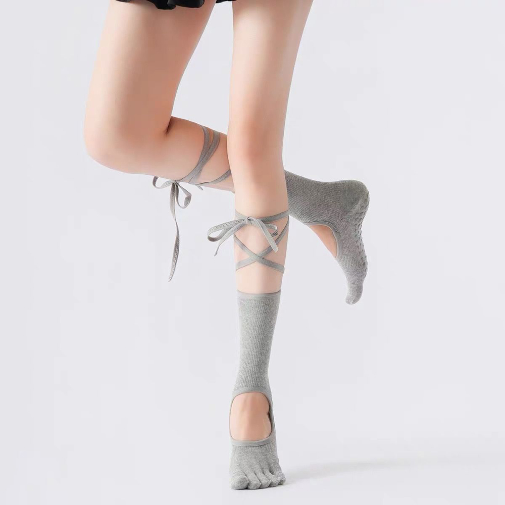 Lace-up Ballet Yoga Socks Wome - Medias Para Pilates Y Yoga ulasan dan harga
